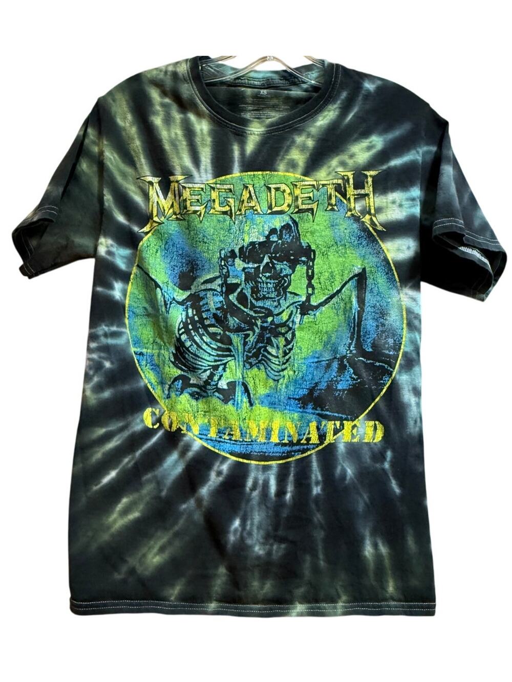 Megadeath Contaminated Tie-Dye Graphic T-Shirt - Size XS